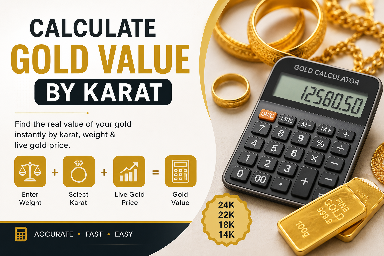 Calculate Gold Value by Karat