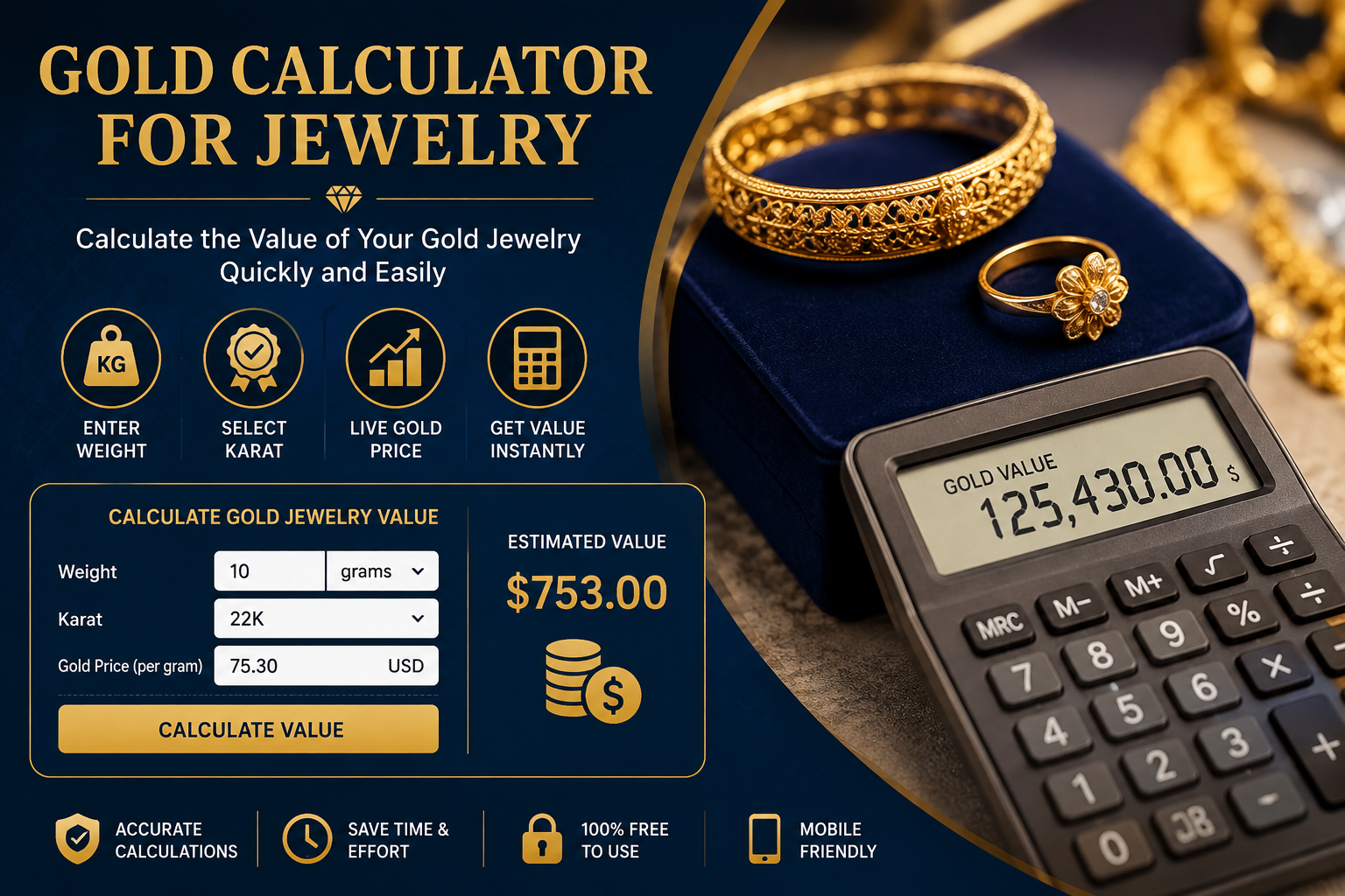 Gold Calculator for Jewelry