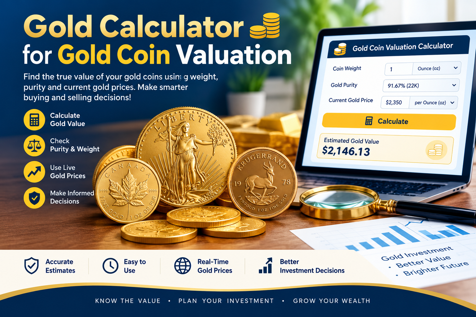 Gold Calculator for Gold Coin Valuation
